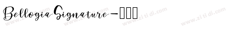 BellogiaSignature字体转换