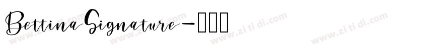 BettinaSignature字体转换