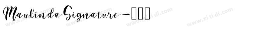 MaulindaSignature字体转换
