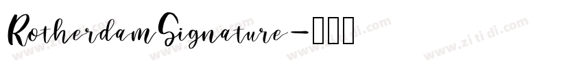 RotherdamSignature字体转换