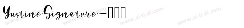 YustineSignature字体转换