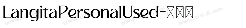 LangitaPersonalUsed字体转换