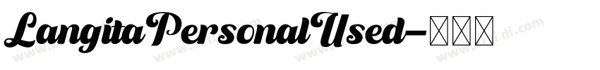 LangitaPersonalUsed字体转换