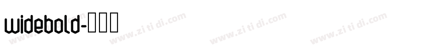 widebold字体转换