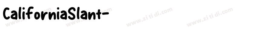 CaliforniaSlant字体转换