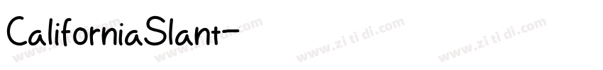 CaliforniaSlant字体转换