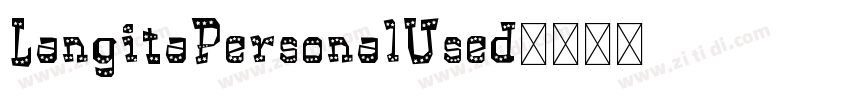LangitaPersonalUsed字体转换