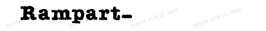 壁垒Rampart字体转换