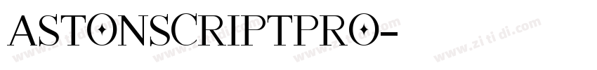 AstonScriptPro字体转换