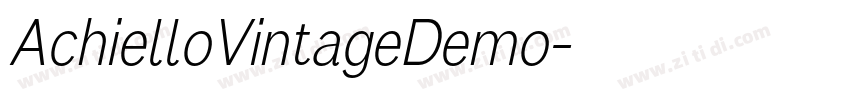 AchielloVintageDemo字体转换