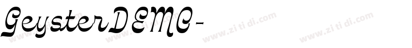 GeysterDEMO字体转换