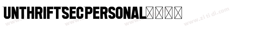 UnthriftSecPersonal字体转换