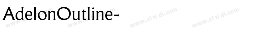 AdelonOutline字体转换