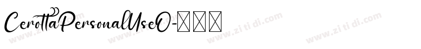 CerottaPersonalUseO字体转换