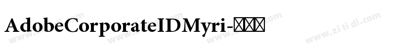 AdobeCorporateIDMyri字体转换