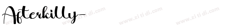 Afterkilly字体转换