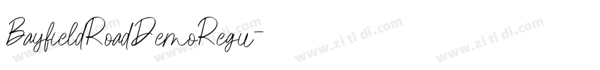 BayfieldRoadDemoRegu字体转换