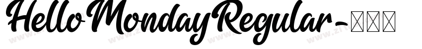HelloMondayRegular字体转换