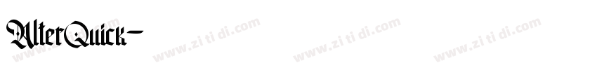 AlterQuick字体转换