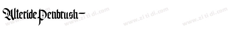 AlteridePenbrush字体转换