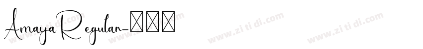 AmayaRegular字体转换