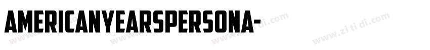 AmericanYearsPERSONA字体转换