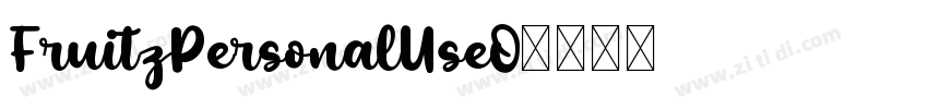 FruitzPersonalUseO字体转换