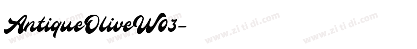 AntiqueOliveW03字体转换