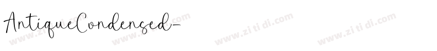 AntiqueCondensed字体转换