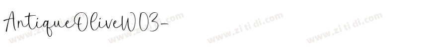 AntiqueOliveW03字体转换