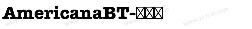 AmericanaBT字体转换