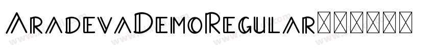 AradevaDemoRegular字体字体转换