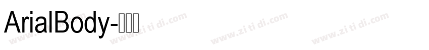 ArialBody字体转换
