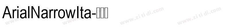 ArialNarrowIta字体转换