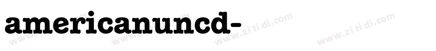 americanuncd字体转换