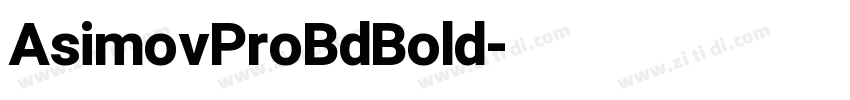 AsimovProBdBold字体转换