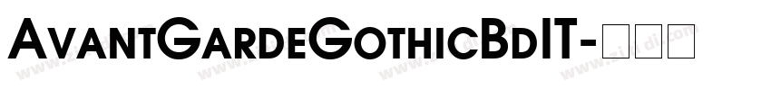 AvantGardeGothicBdIT字体转换