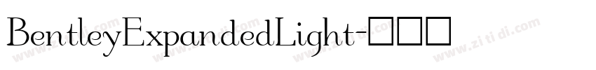 BentleyExpandedLight字体转换