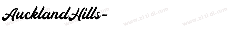 AucklandHills字体转换