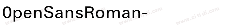 0penSansRoman字体转换