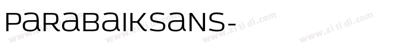 ParabaikSans字体转换