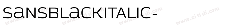 SansBlackITALIC字体转换