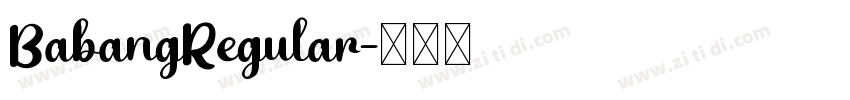 BabangRegular字体转换