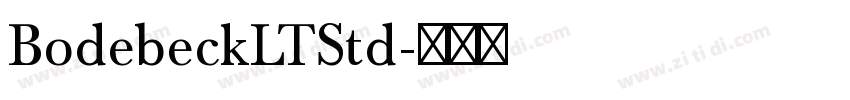 BodebeckLTStd字体转换