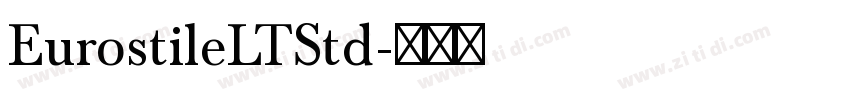 EurostileLTStd字体转换