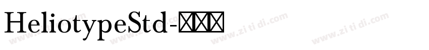 HeliotypeStd字体转换