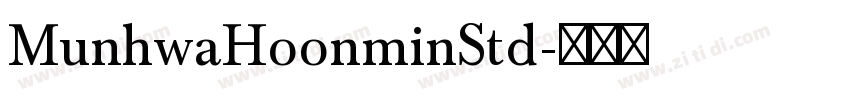 MunhwaHoonminStd字体转换