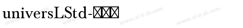 universLStd字体转换