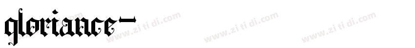 gloriance字体转换