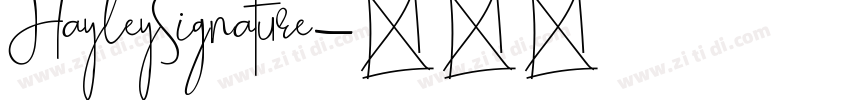 HayleySignature字体转换